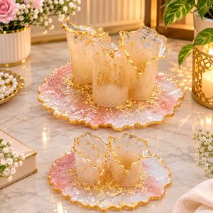 Decorative tissue and spoon Holders Set