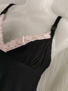 La senza Black Lace Trim Maternity Camisole