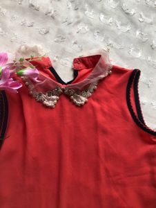 Chic Embellished Collar Sleeveless Top