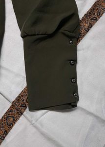 Korean Olive Green  Top