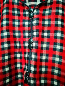 Red &amp; Black Checkered Kurta ( winter)