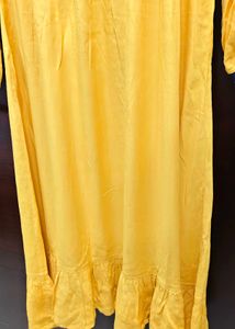 Elegant Yellow Midi Dress.