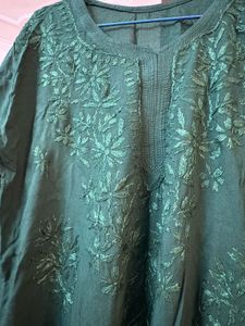 Emerald Green chikankari Kurta