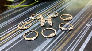 URBANIC Gold-Toned Rhinestone Ring