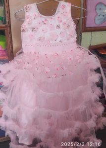 Pink Flower Girl Dress