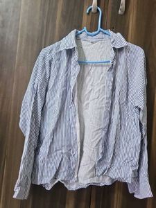 Classic Blue &amp; White Striped Button-Up Shirt