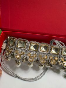 Exquisite Kundan and Pearl Choker Set