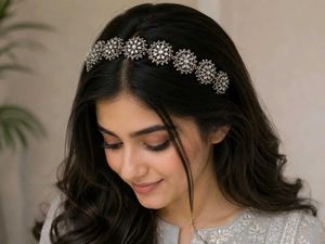 Sparkling Floral Hairband/mathapatti