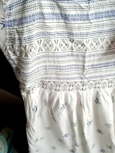 White Printed Kurta