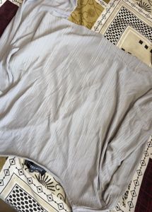 Chic Pleated Grey Top
