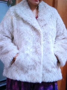 Cozy White Faux Fur Jacket