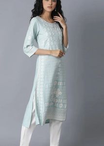Elegant Blue Printed Kurta