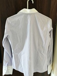 Striped Button-Down with White Collar S-M