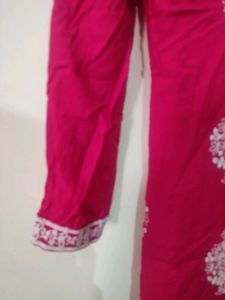 Pink Embroidered Kurta