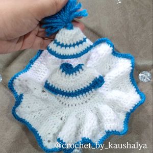 Handmade Crochet laddu gopal Dress 💙