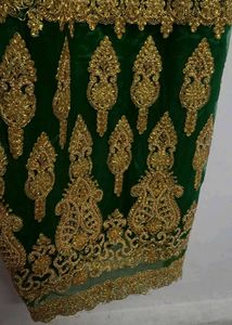 Exquisite Green &amp; Gold Embroidered Lehenga Choli