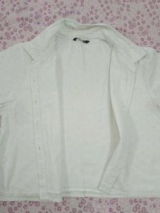 White Dotted Short Sleeve Shirt