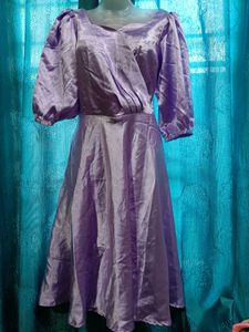 Elegant Lavender Midi Dress