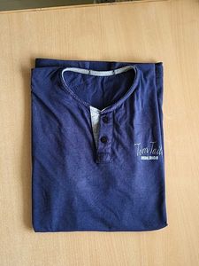 Men's Blue Tom Tailor Henley T-Shirt