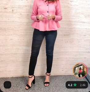 Pink Peplum Jacket