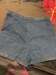 Denim High-Waisted Shorts