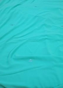 🩵Elegant Turquoise Saree with Embelli🩵shments