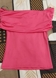 H&amp;M Red Off-Shoulder Top
