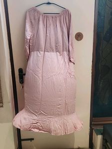 Pink Button-Down Midi Dress