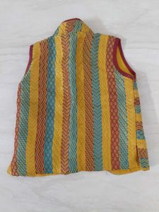 Ethnic Jacket and Maroon Dhoti Pants