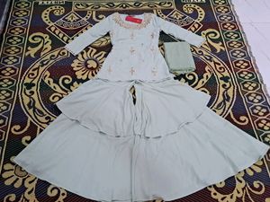 Vishudh Geometric Kurta With Sharara &Dupatta Set