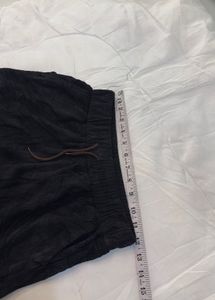 Crinkled Wide-Leg Pants with Drawstring