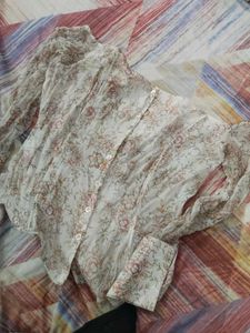 Off Shoulder Shirt Like Top