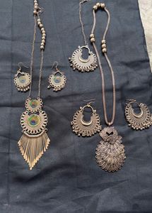 Oxidised Peacock Jewellery Set
