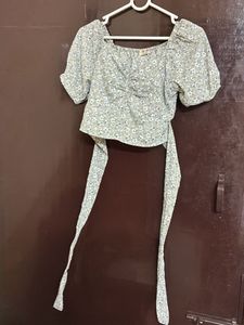 back tie crop top