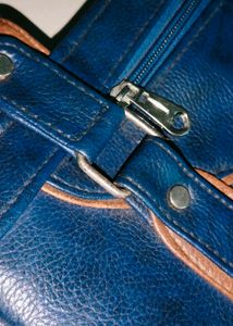 Blue imported Leather handbagBag