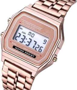 Retro Digital Watch - Rose Gold