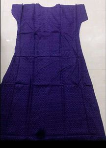 Elegant Purple Printed Nightgown