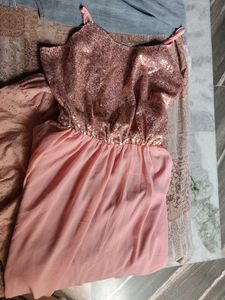 Sparkling Sequin &amp; Chiffon Dress