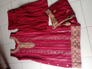 Suit -shirt+Sharara+Dupatta