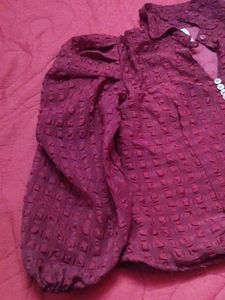 Maroon Textured top