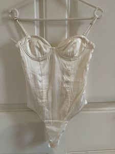 Zara satin corset body suit