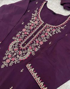 Embroidered Kurta Set with Dupatta