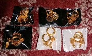 Pack of 6 Gold-Plated Earrings Set