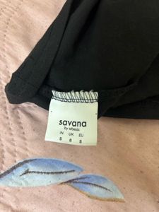 savana viral Sparkly Floral Black Tank Top, y2k