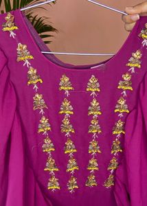 Gorgeous Embroidered Purple Gown