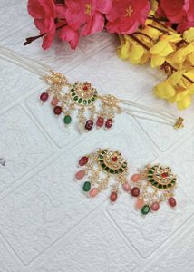 Ethnic Kundan &amp; Pearl Choker Set