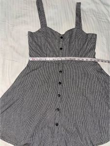 Vintage Houndstooth Button-Up Dress