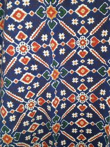 Blue Geometric Print Kurti