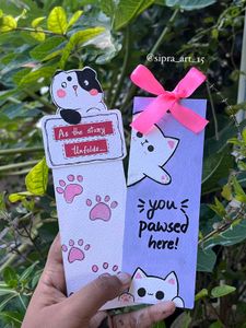 Handmade Cat Bookmarks - Set of 2