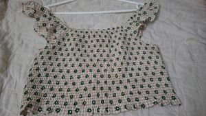 Cute Floral Print Cropped Top